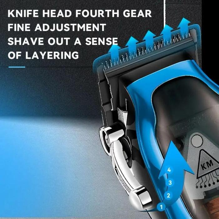 KEMEI 1763 Alat Cukur Rambut Mesin Cukuran 9000 RPM KM 1763 Biru Hitam Hair Clipper 1763 Mesin Cukur Rambut 9000RPM