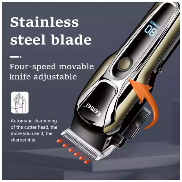 KEMEI PG1990 Alat Cukur Listrik Kemei PG1990 Cordless USB Cable KM-PG1990 Rechargeable Hair Clipper Mesin Rambut KM PG1990   Pencukur Rambut
