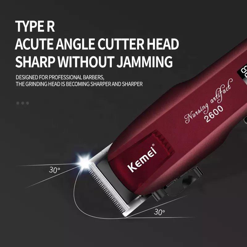 KEMEI PG2600 Alat Cukur Rambut Kemei PG2600 Cordless USB Cable KM-PG2600 Rechargeable Hair Clipper Mesin Rambut KM PG2600 Bonus Grip