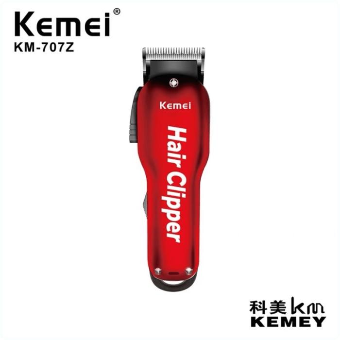 KEMEI 707Z Alat Cukur Listrik Kemei 707Z Merah Tanpa Kabel KM-707Z Rechargeable Hair Clipper Mesin Rambut KM707Z Merah