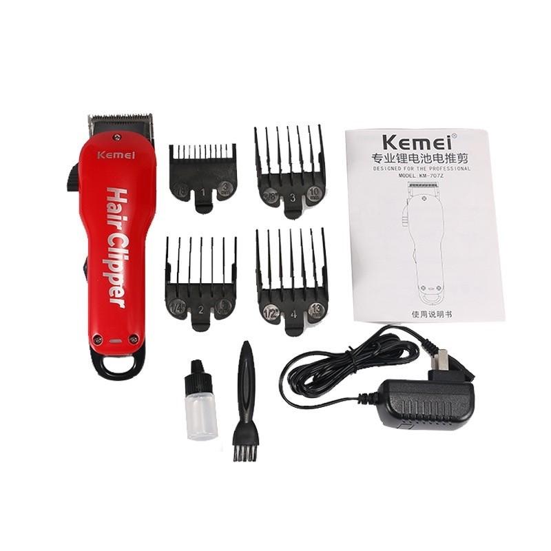 KEMEI 707Z Alat Cukur Listrik Kemei 707Z Merah Tanpa Kabel KM-707Z Rechargeable Hair Clipper Mesin Rambut KM707Z Merah