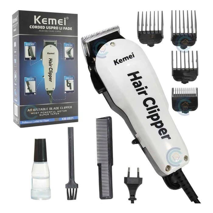 Alat Cukur Rambut Kemei Corded Hair Clipper Powerfull Cukuran KM 8821