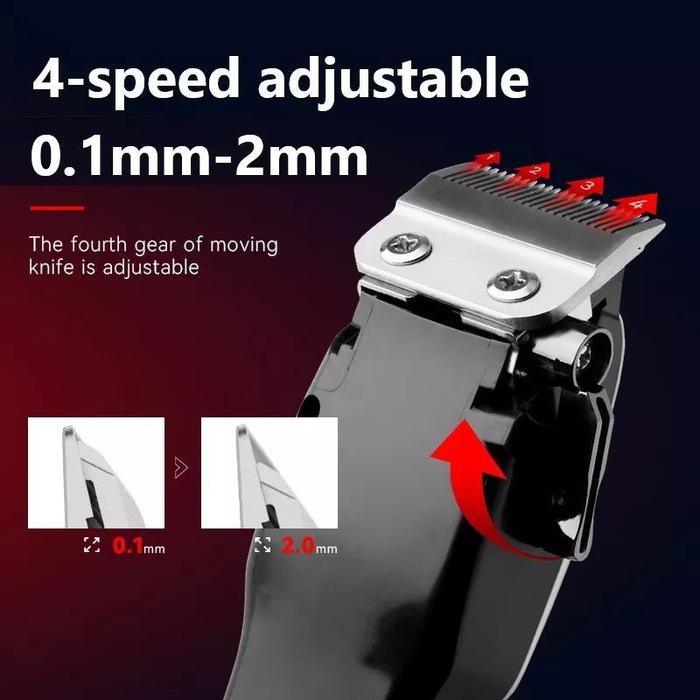 KEMEI PG809A Alat Cukur Rambut Kemei PG809A Putih Kabel USB Charge KM PG 809A Rechargeable Hair Clipper Mesin Rambut PG809A 809APG Putih LED Indikator Angka Mes