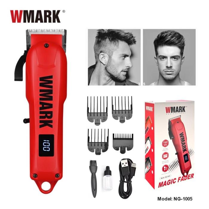WMARK Alat Cukur Rambut Hair Clipper Professional 7500 RPM NEW 2025 Charging USB Tipe C Magic Fader Mesin Cukuran WMARK NG-1005 NG 1005