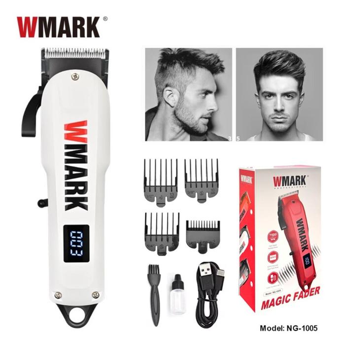 WMARK Alat Cukur Rambut Hair Clipper Professional 7500 RPM NEW 2025 Charging USB Tipe C Magic Fader Mesin Cukuran WMARK NG-1005 NG 1005
