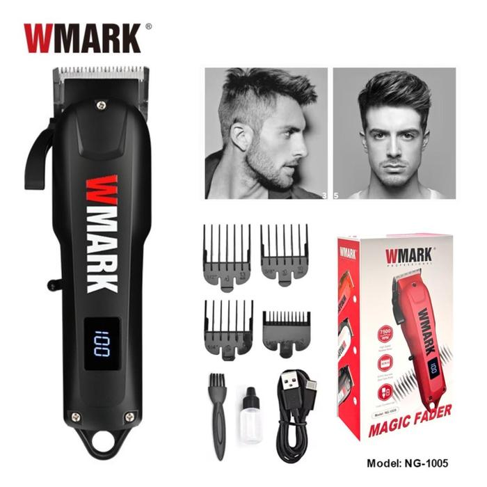 WMARK Alat Cukur Rambut Hair Clipper Professional 7500 RPM NEW 2025 Charging USB Tipe C Magic Fader Mesin Cukuran WMARK NG-1005 NG 1005