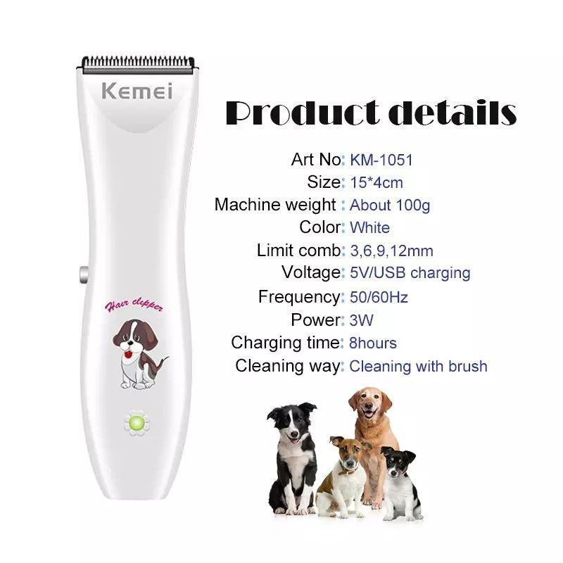 Alat Cukur Bulu Hewan Kemei 1051 Pet Clipper Kucing Anjing Cukuran KM1051 KM-1051