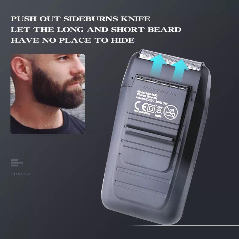 KEMEI 1102 Shaver Kumis Jenggot Kemei KM 1102 Cukuran Kumis Jenggot Botak Kemei KM-1102 Rechargeable Cordless Hair Trimm