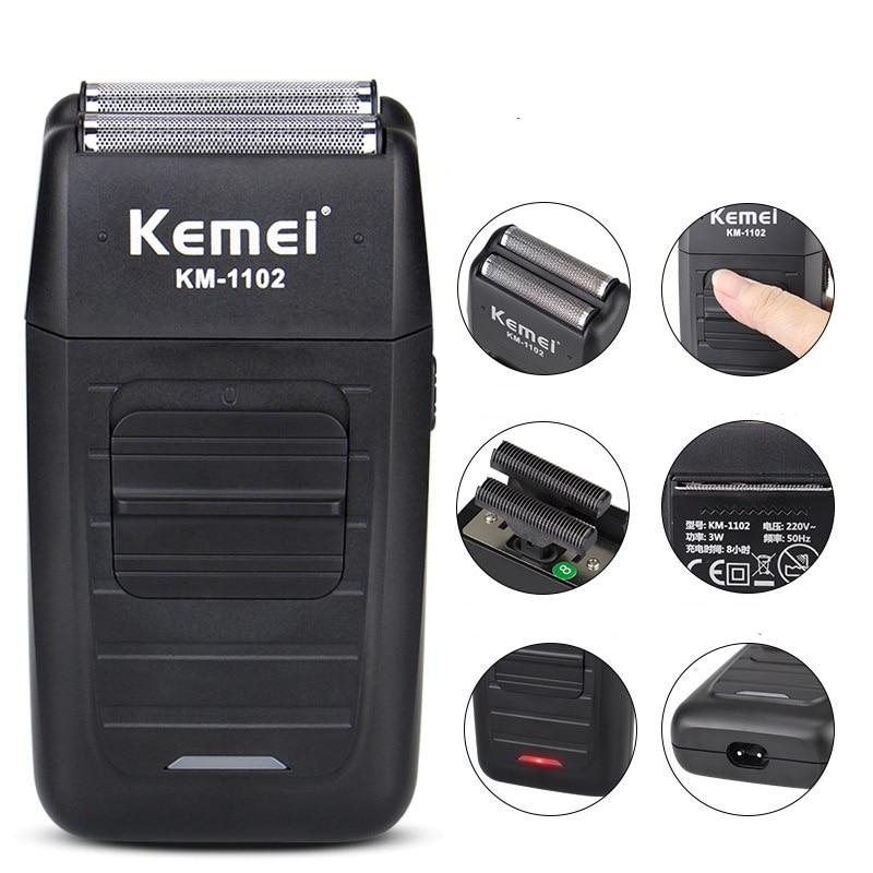 KEMEI 1102 Shaver Kumis Jenggot Kemei KM 1102 Cukuran Kumis Jenggot Botak Kemei KM-1102 Rechargeable Cordless Hair Trimm