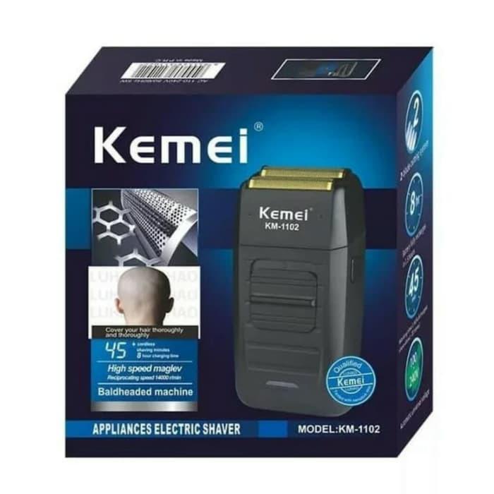 KEMEI 1102 Shaver Kumis Jenggot Kemei KM 1102 Cukuran Kumis Jenggot Botak Kemei KM-1102 Rechargeable Cordless Hair Trimm