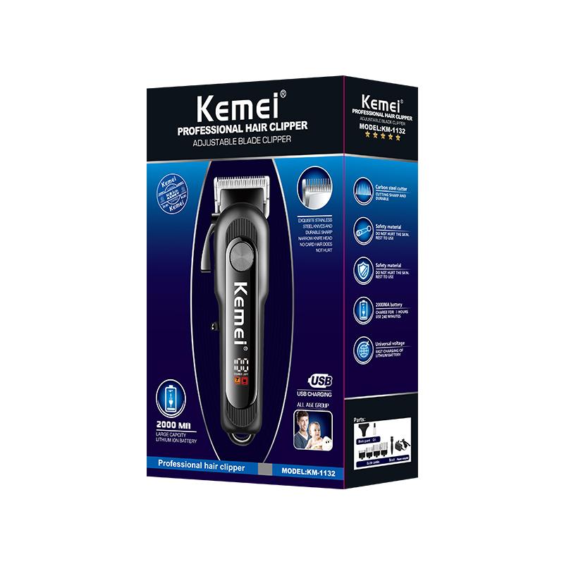 (Bisa COD) Alat Cukur Rambut Kemei 1132 Hair Clipper Digital LCD Turbo Cukuran Kemei KM1132 KM-1132