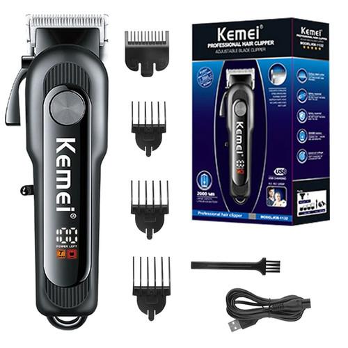(Bisa COD) Alat Cukur Rambut Kemei 1132 Hair Clipper Digital LCD Turbo Cukuran Kemei KM1132 KM-1132