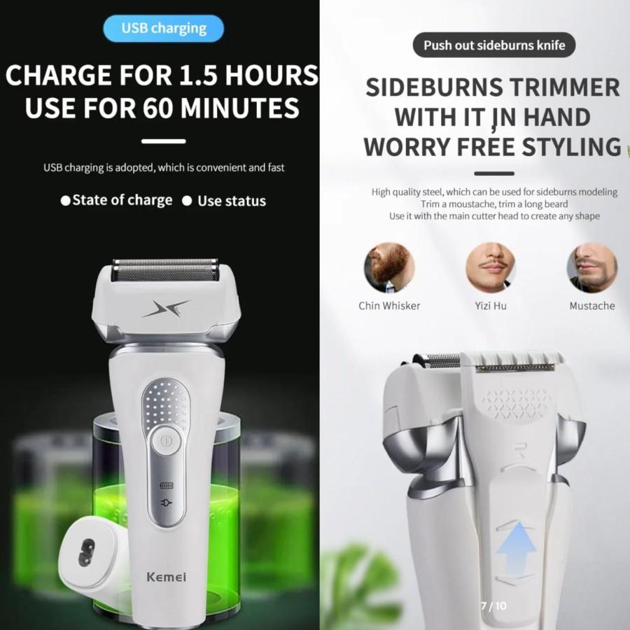 KEMEI 116 Alat Cukur Rambut Kemei 116 Kumis Jenggot Brewok Jambang Botak Licin KM-116 Mesin Cukuran KM 116 Shaver Floati
