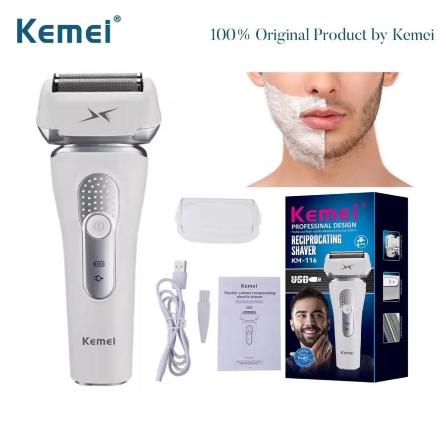 KEMEI 116 Alat Cukur Rambut Kemei 116 Kumis Jenggot Brewok Jambang Botak Licin KM-116 Mesin Cukuran KM 116 Shaver Floati