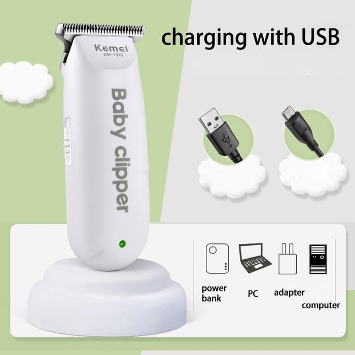 KEMEI 1319 Alat Cukur Rambut Kemei KM-1319 Mesin Cukur Bayi Baby Hair Clipper Low Noise