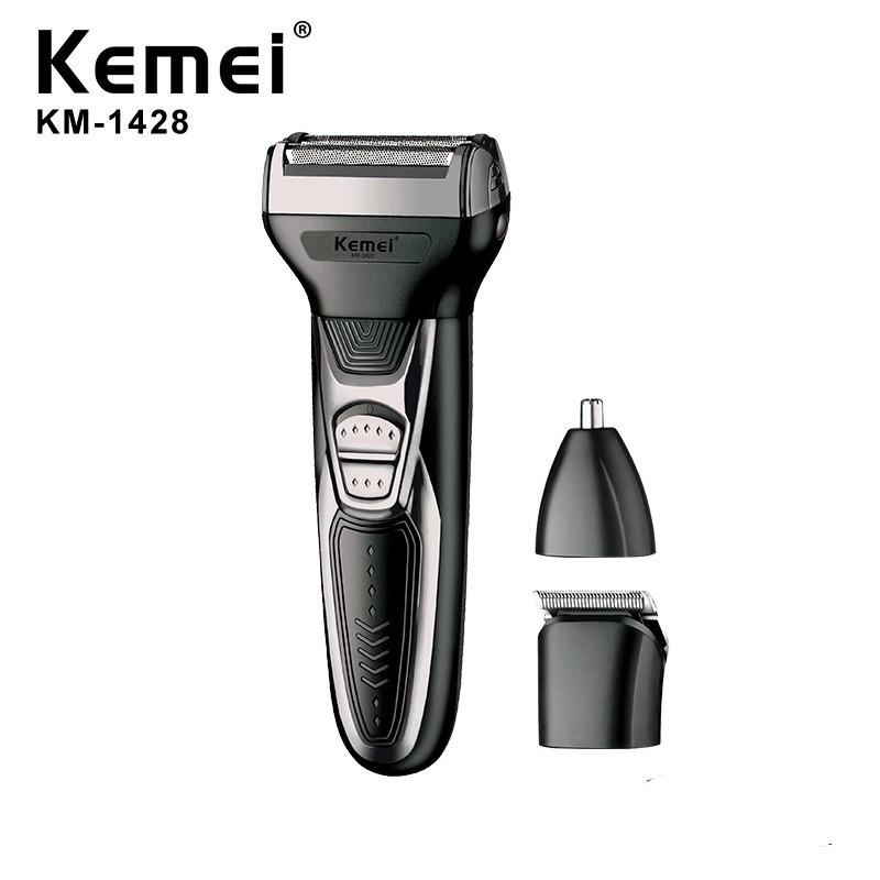 KEMEI KM 1428 Alat Cukur Rambut 3 in 1 Shaver Kemei Kumis Jenggot KM1428 KM-1428 Multifungsi Rechargeable