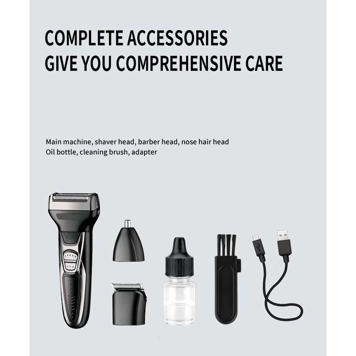 KEMEI KM 1428 Alat Cukur Rambut 3 in 1 Shaver Kemei Kumis Jenggot KM1428 KM-1428 Multifungsi Rechargeable