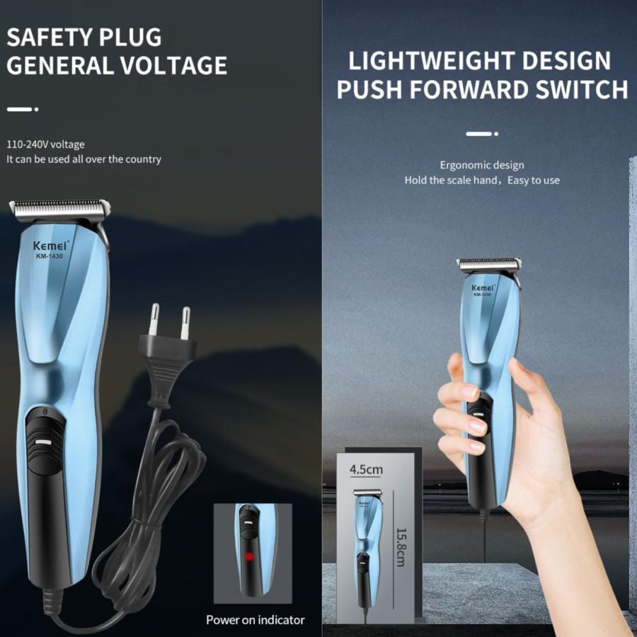 KEMEI 1430 & 1431 Alat Cukur Rambut Hair Clipper Cukuran Cord (1430) atau Rechargeable Cordless (1431)Kemei KM 1430 1431