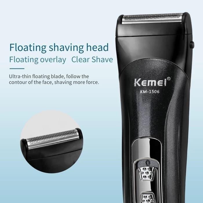 (Bisa COD) Alat Cukur Rambut Kemei 1506 Cukuran Multifungsi 3 in 1 Kumis Jenggot Bulu Hidung 3 in 1 Multifunction Rechar