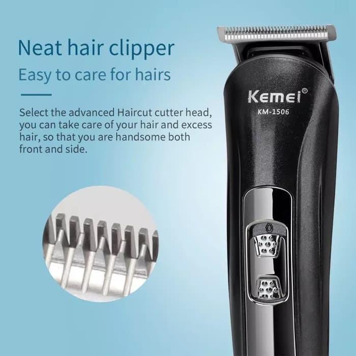 (Bisa COD) Alat Cukur Rambut Kemei 1506 Cukuran Multifungsi 3 in 1 Kumis Jenggot Bulu Hidung 3 in 1 Multifunction Rechar