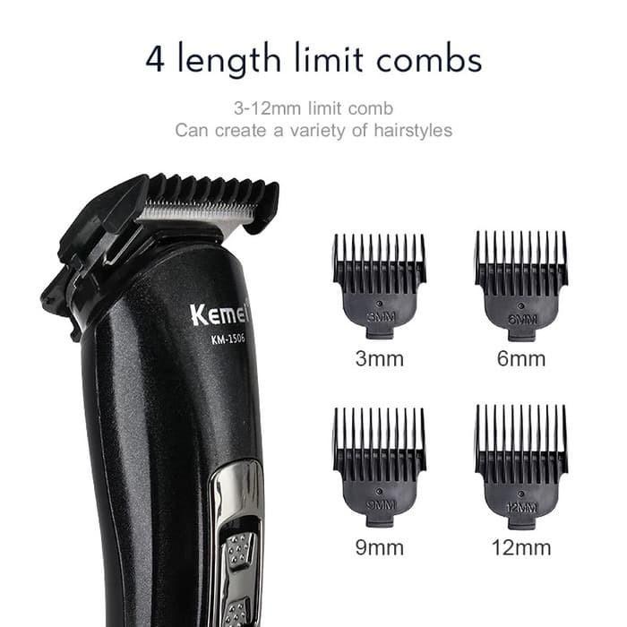 (Bisa COD) Alat Cukur Rambut Kemei 1506 Cukuran Multifungsi 3 in 1 Kumis Jenggot Bulu Hidung 3 in 1 Multifunction Rechar