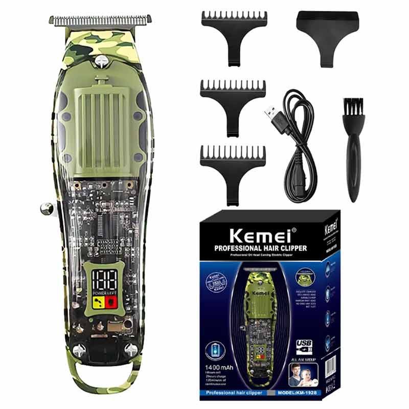 (Bisa COD) Alat Cukur Rambut KEMEI 1928 Hair Clipper Kemei KM-1928 Digital Cukuran Kemei KM1928