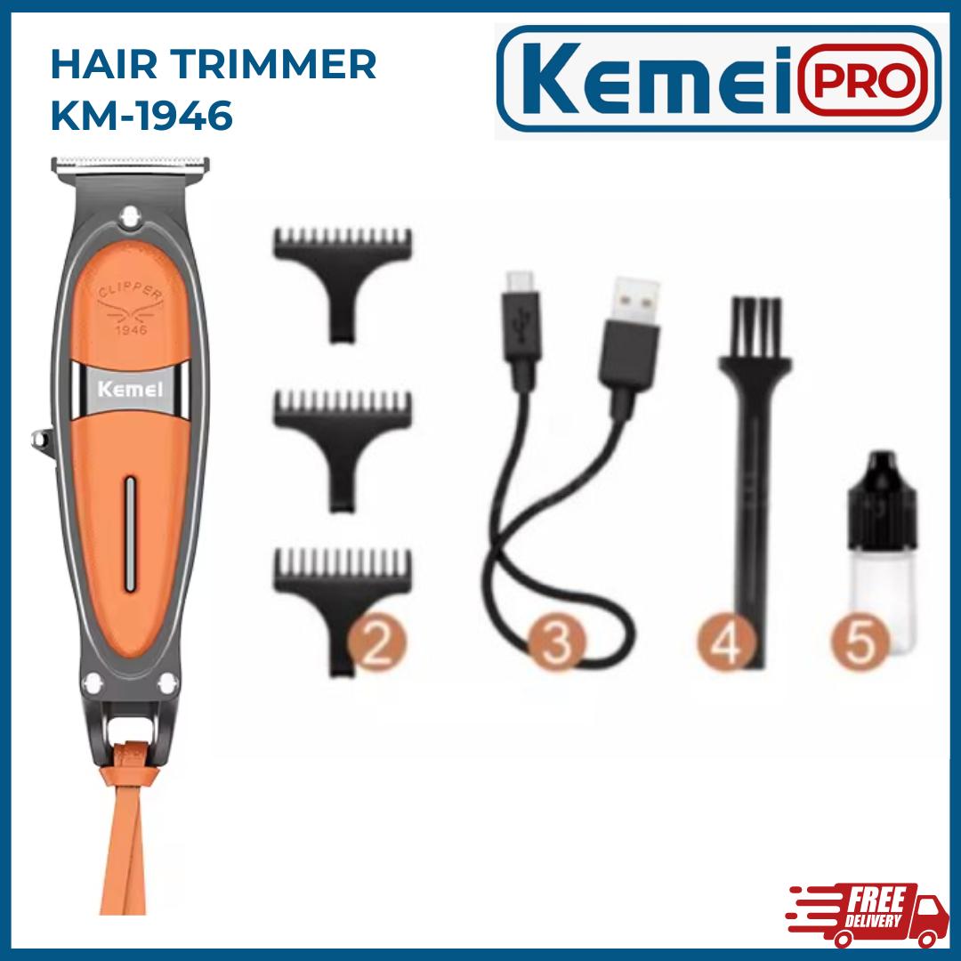 KEMEI 1946 Alat Cukur Rambut Kumis Jenggot Kemei KM-1946 Hair Cliipper CAS Kulit Logam KM1946 KM-1946