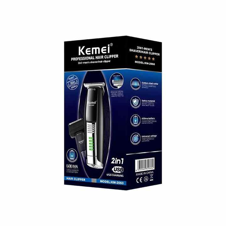 Alat Cukur Rambut Kemei KM 2060 Multifungsi 2in1 Hair Trimmer KM-2060 Mesin Sisir/ Cukur Kumis