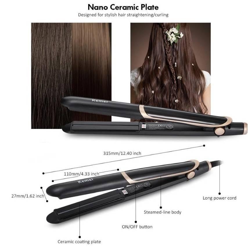 KEMEI 2219 Alat Catokan Rambut Kemei KM2219 Catok Premium 2 in 1 Curly Bond KM 2219 KM-2219