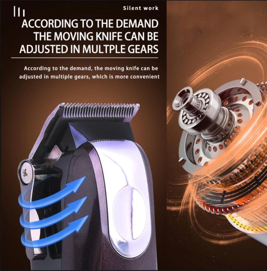 KEMEI 2606 Alat Cukur Rambut Kemei KM-2606 Mesin Cukuran Kemei KM 2606 Professional Hair Clipper Cordless Charging USB T