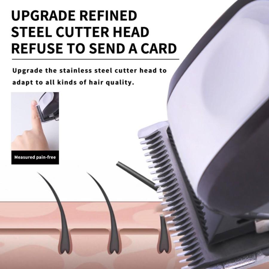 KEMEI 2606 Alat Cukur Rambut Kemei KM-2606 Mesin Cukuran Kemei KM 2606 Professional Hair Clipper Cordless Charging USB T
