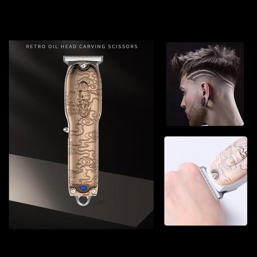(Bisa COD) Alat Cukur Rambut Kemei 3708 Rechargeable Hair Trimmer Metal Cukuran Kemei KM3708