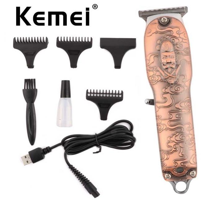 (Bisa COD) Alat Cukur Rambut Kemei 3708 Rechargeable Hair Trimmer Metal Cukuran Kemei KM3708