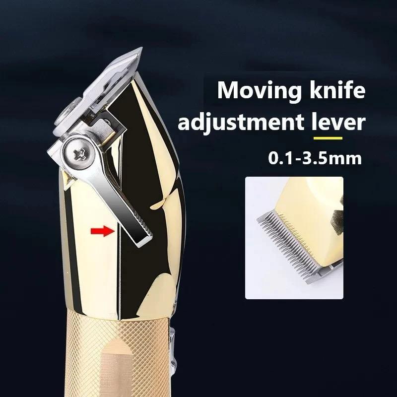 Alat Cukur Rambut Kemei KM-5096 Hair Clipper Professional Rechargeable Electric Digital LED Display Cordless Body Metal 