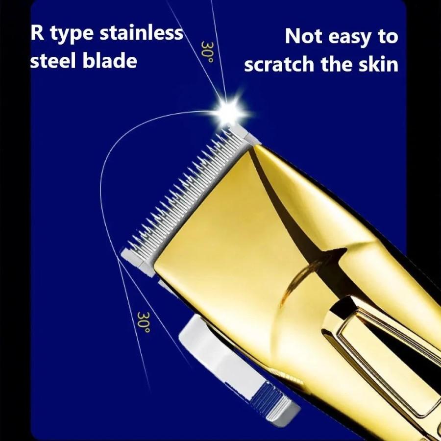 Alat Cukur Rambut Kemei KM-5096 Hair Clipper Professional Rechargeable Electric Digital LED Display Cordless Body Metal 