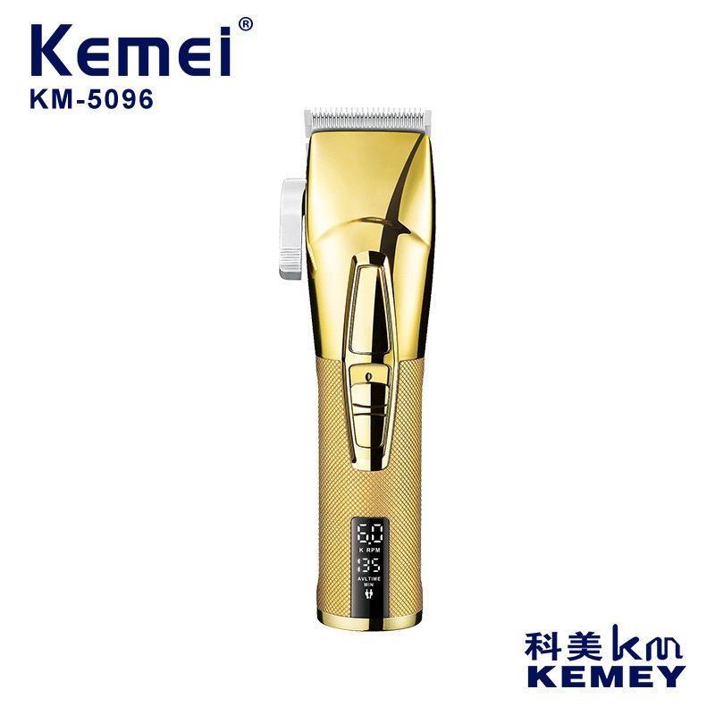 Alat Cukur Rambut Kemei KM-5096 Hair Clipper Professional Rechargeable Electric Digital LED Display Cordless Body Metal 
