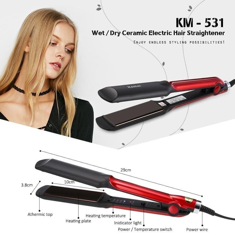 KEMEI 531 Alat Catokan Rambut Kemei KM-531 Catok Professional Hair Straightener KM531