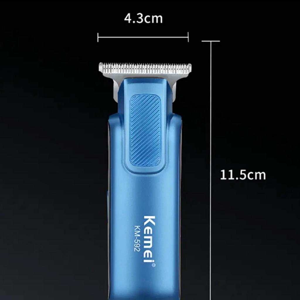 Alat Cukur Rambut Kemei KM-592 Electric Hair Clipper Mini Portable Hair Trimmer Rechargeable Cutting Machine Beard Barbe