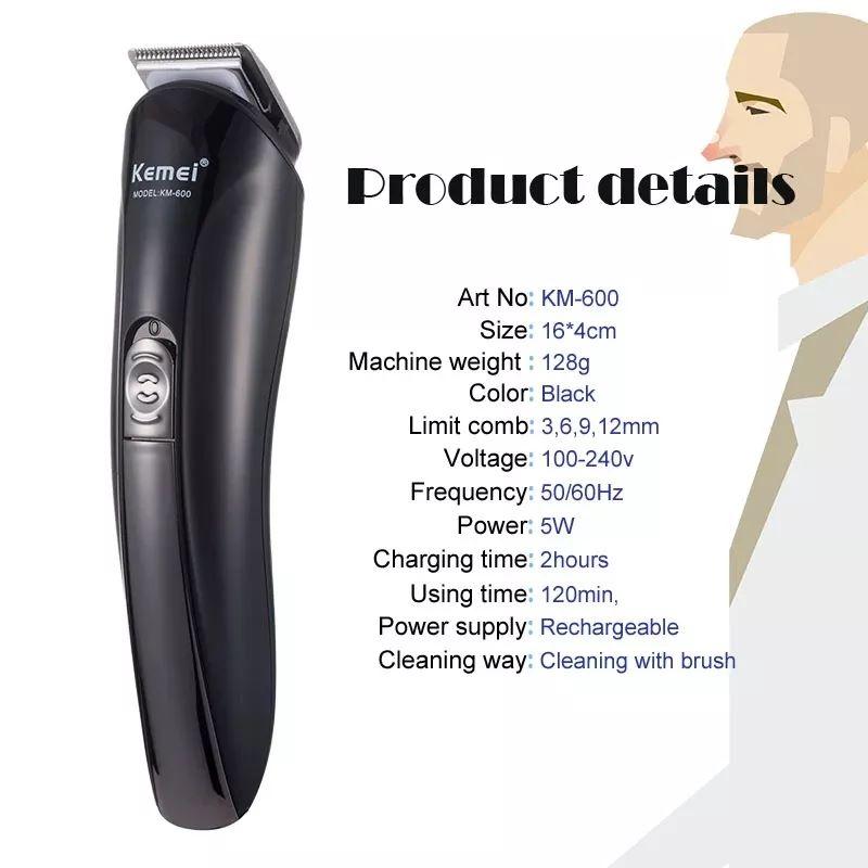 KEMEI 600 Alat Cukur Rambut KM-600 MESIN CUKUR RAMBUT 6 in 1 JENGGOT KUMIS DAN BULU HIDUNG Alat Cukur KM600 Grooming Kit