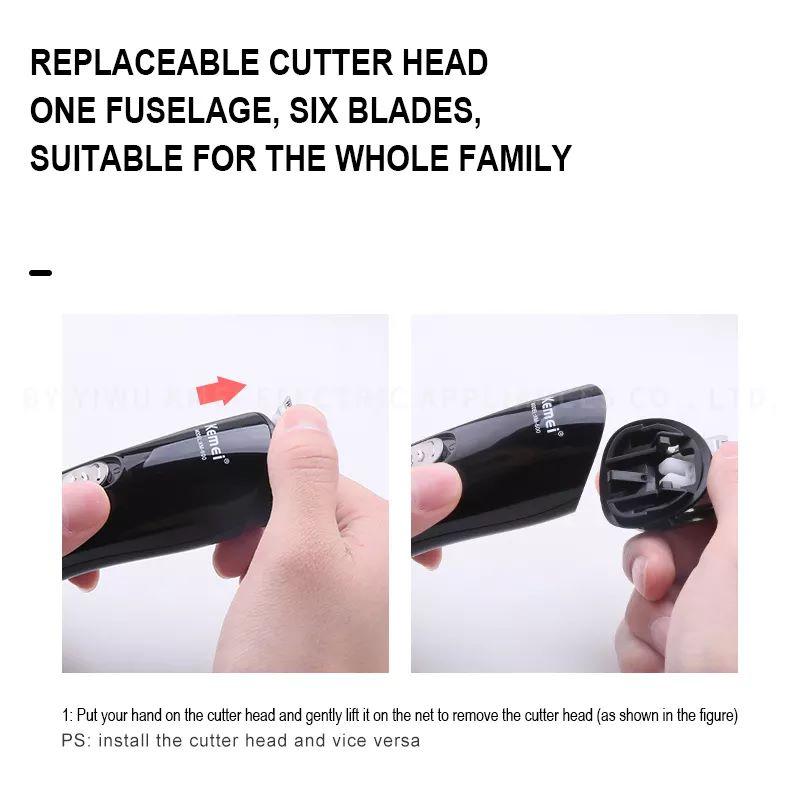 KEMEI 600 Alat Cukur Rambut KM-600 MESIN CUKUR RAMBUT 6 in 1 JENGGOT KUMIS DAN BULU HIDUNG Alat Cukur KM600 Grooming Kit