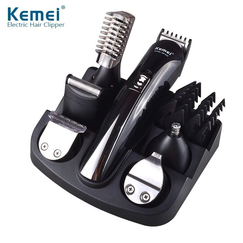 KEMEI 600 Alat Cukur Rambut KM-600 MESIN CUKUR RAMBUT 6 in 1 JENGGOT KUMIS DAN BULU HIDUNG Alat Cukur KM600 Grooming Kit