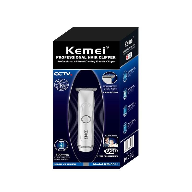 KM6011 KEMEI 6011 Alat Cukur Rambut Kumis Jenggot Elektrik KM 6011 Hitam Putih