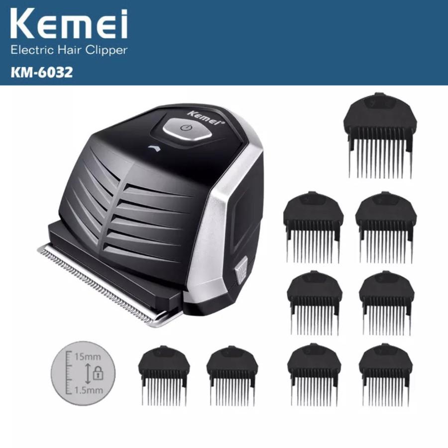 Alat Cukur Rambut Pria Botak Kemei KM 6032 Hair Clipper 0 mm KM-6032 KM6032