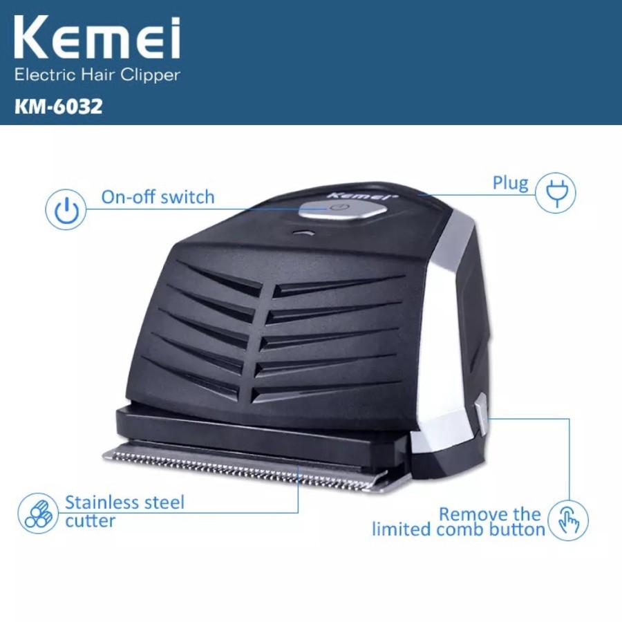 Alat Cukur Rambut Pria Botak Kemei KM 6032 Hair Clipper 0 mm KM-6032 KM6032
