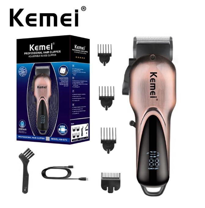 (Bisa COD) Alat Cukur Rambut KEMEI 6372 Hair Clipper Kemei Cordless Mesin Cukuran KM6372 KM-6372