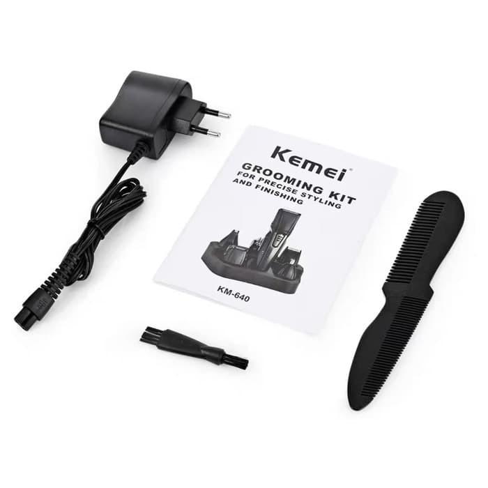 (Bisa COD) Alat Cukur Rambut Kemei KM-640 Hair Clipper All in one Cukuran KM 640 Cukuran Rambut Kumis Jenggot