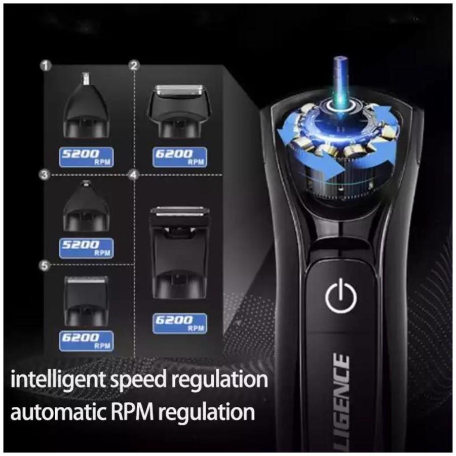 (Bisa COD) Kemei KM 671 Original Cukur Cukuran Shaver Trimmer 5 in 1 KM671 Grooming Kit KM-671