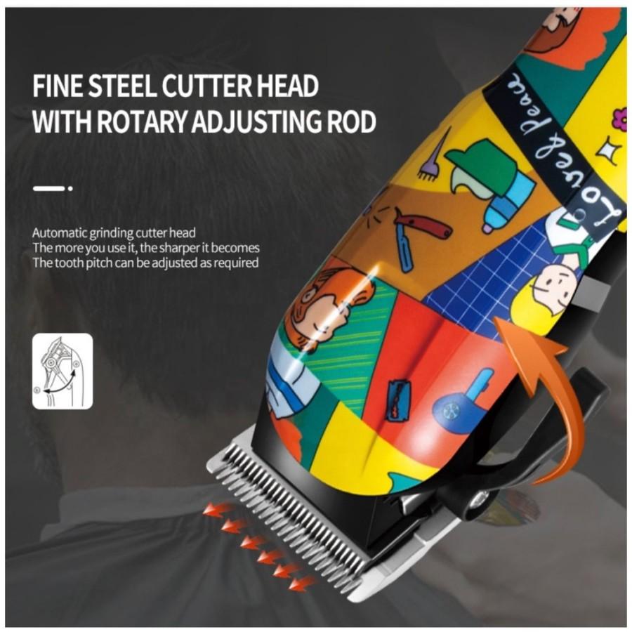 (Bisa COD) Kemei 770 Grafiti Original Alat Cukur Rambut Hair Clipper KM-770 KM770