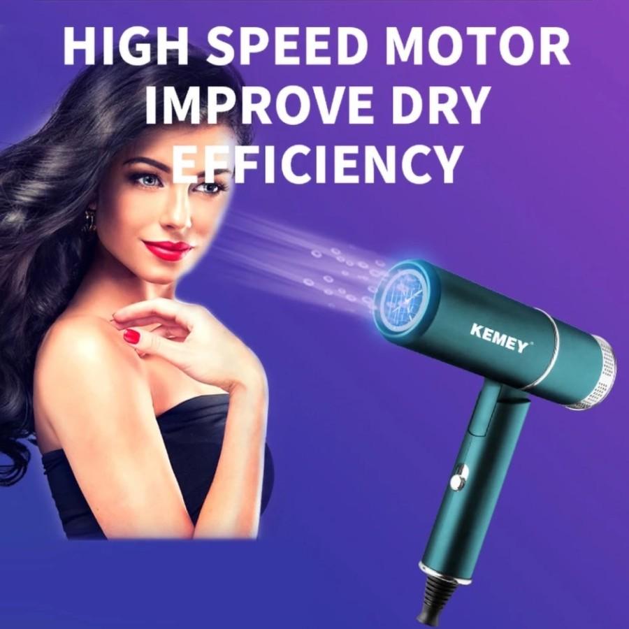 KEMEI 9825 Hair Dryer Kemei 9825  Alat Pengering Rambut Lipat Foldable Panas Dingin Cool Kemei KM9825 KM-9825