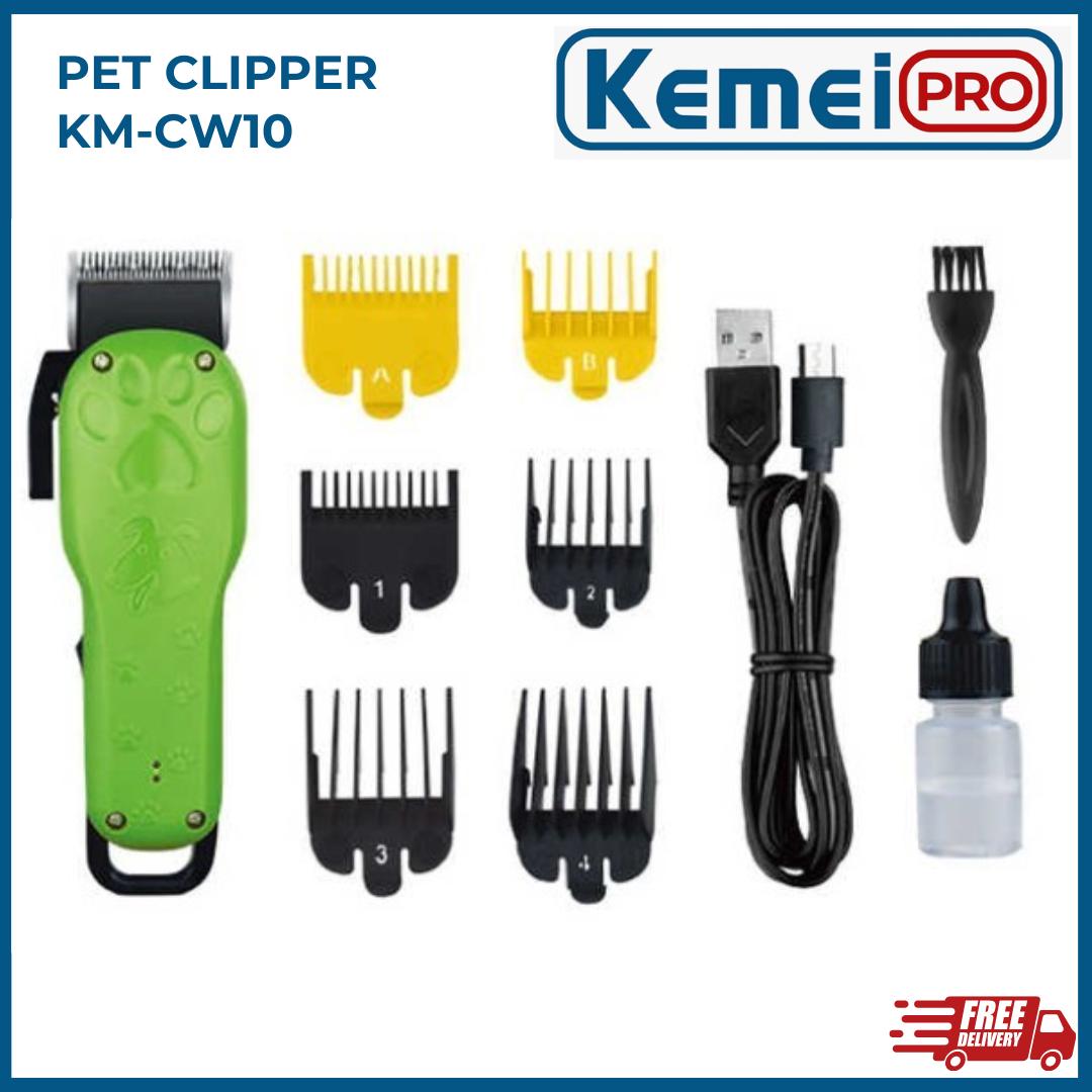 KEMEI CW10 Alat Cukur Bulu Hewan KM CW10 Pet Clipper CAS Baterai Alat Cukuran Bulu Hewan KM-CW10